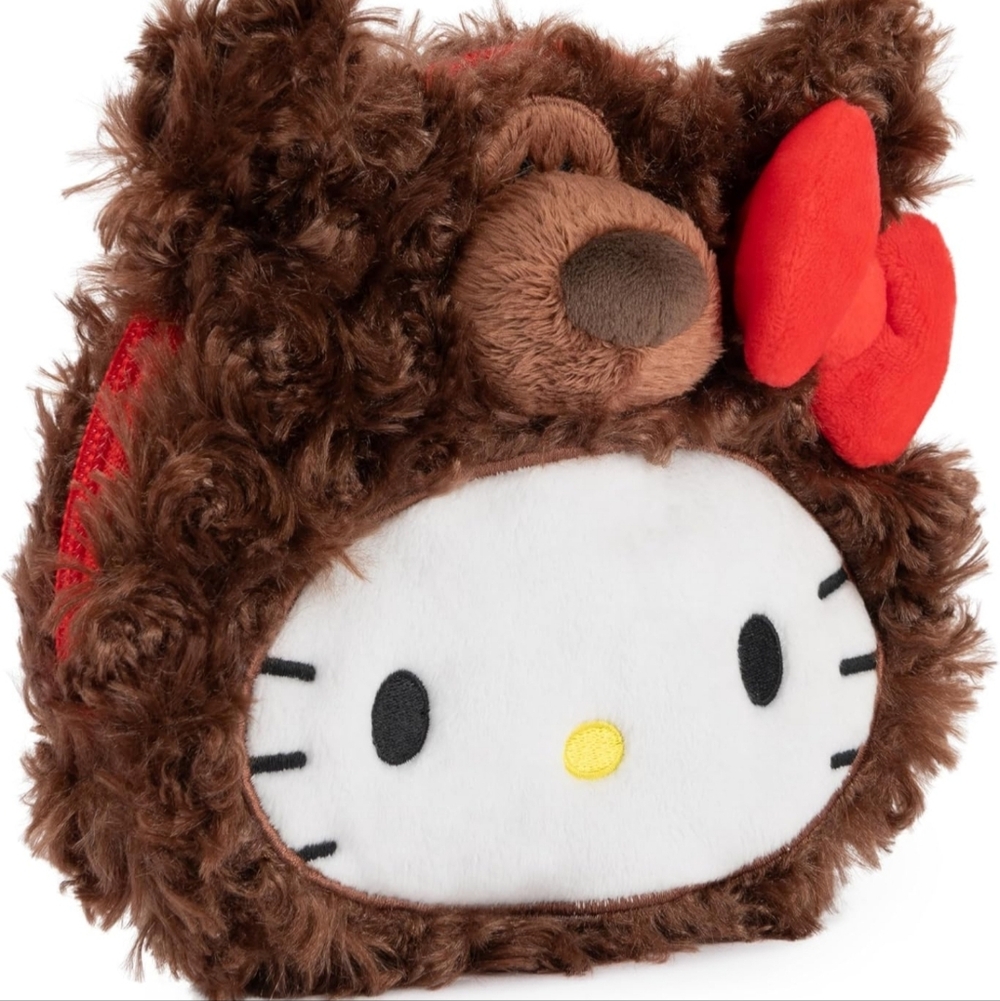 Gund + Sanrio Hello Kitty Philbin Teddy Bear Plush Pouch with Zipper New, Unopen - Picture 3 of 8